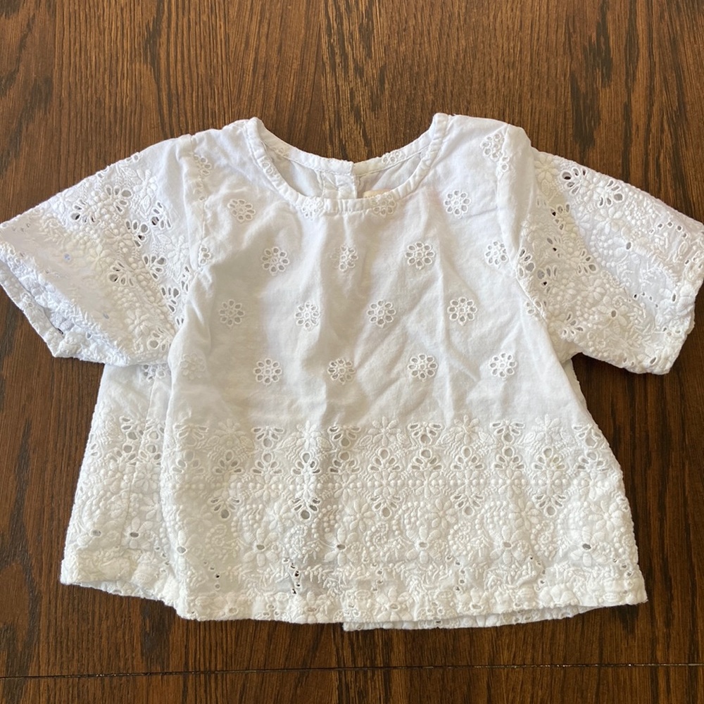 Pink Chicken Eyelet Top